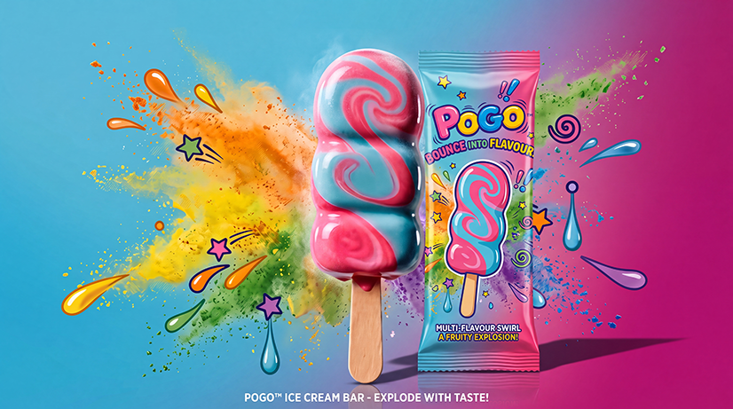 Pogo ice cream packshot — the image the client supplied
